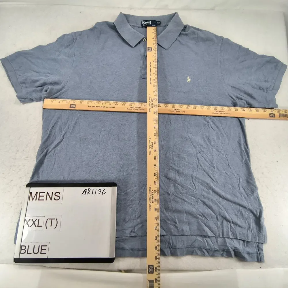 Polo by Ralph Lauren Short Sleeve Collared Polo Shirt Mens Size 2XLT Blue White